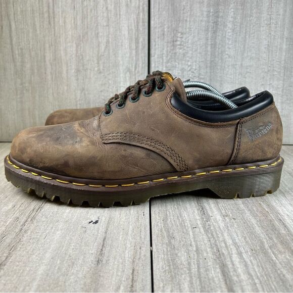 MIE Dr. Martens Docs 8053 England Brown Leather Shoes Men’s Size US 12 UK 11 - Picture 1 of 10